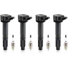 JDMON Ignition Coils Pack with Spark Plug Compatible with Subaru Legacy&Outback H4 2010 2011 2012 2.5L Replacement for UF-668 7092 22433AA620 BKR6EGP