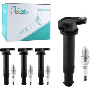 Set of 4 UF499 Ignition Coil Pack & 7090 Spark Plugs 1.4L 1.6L For Dodge Attitude 2006-2010,Hyundai Accent 2006-2011,Kia Rio Rio5 2006-2011 IC579 GN10330