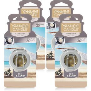 Yankee Candle Car Freshener Smart-Scent Vent Clips, 4-PACK (Sun & Sand)