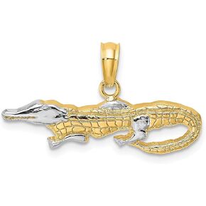 سحر التمساح ثنائي الأبعاد من الذهب عيار 14 قيراط من Lex & Lu in Kuwait