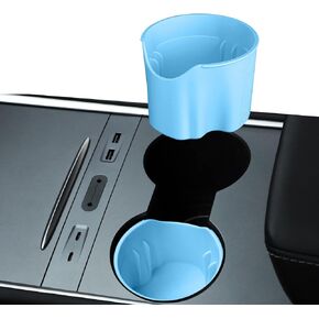 2023 2022 2021 Tesla Model Y Model 3 Center Console Cup Holder Insert, Tesla Model Y Accessories 2023 2022 2021 Tesla Model 3 Accessories, Blue,1 Pack