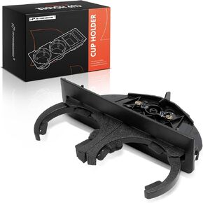 A-Premium Cup Holder Compatible with BMW E34 Series 540i 1995, E39 Series 525i 2001-2003, 528i 1997-2000, 530i 2001-2003, 540i 1997-2003, M5 2000-2003, Rear, Black