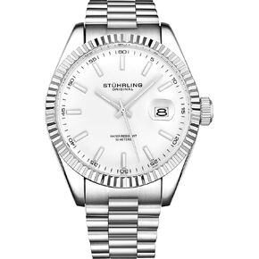Stuhrling Original Men's Symphony Regent Coronet Stainless Steel Bracelet Watch