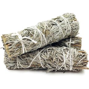 Blue Sage Smudge Sticks - Natural Incense Sticks for Cleansing Negative Energy, Meditation Accessories, Spiritual Gifts, Aromatherapy (Pack of 3)