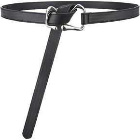 Women Tie a Knot Golden Buckle PU Leather Corset Belt Waist Belts