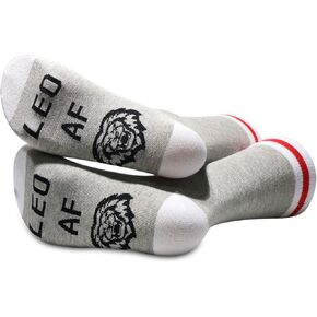 G2TUP 2 Pairs Leo AF Socks Horoscope Lover Gift Zodiac Sign Horoscope Birthday Socks Astrology Lover Gift