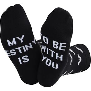 ZJXHPO Destiny 2 Crew Sock Video Gamer Player Gift My Destiny Is To Be With You Novelty Sock Destiny Gamer Gift