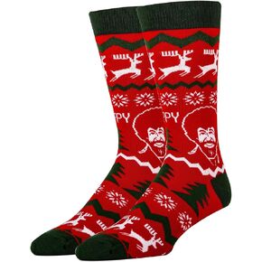 Men's Novelty Crew Exclusive Socks for Bob Ross, Oooh Yeah Funny Socks, Christmas Socks, Dress Cotton Socks, Size 8-13