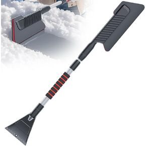 2-in-1 Snow Removal Brush, 41" Extendable Ice Scrapers for Car Windshield Removable EVA Car Snow Brush with Foam Grip for Cars, Trucks, Suvs