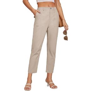 GRACE KARIN Women's Casual Work Pants High Waisted Business Dressy Pants Tapered Leg Trousers with Pockets
