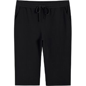 Weintee Women's Plus Size Petite Cotton Capri Pants with 3 Pockets