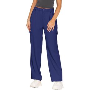 Womens Wide Leg Dress Pants High Waisted Dressy Casual Cargo Pants Work Business Trousers Slacks