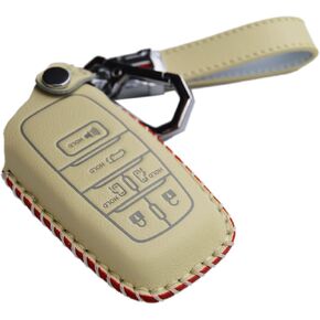 Leather Key Cover for Toyota Sienna 6 Buttons Key fob Remote 2021 2022 2023 2024 2025