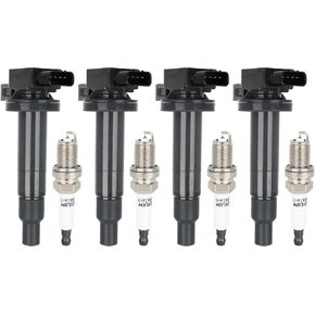 Ignition Coil Packs & Iridium Spark Plugs Fit 2004-2006 for Scion xB 2000-2005 for Toyota Echo 2001-2009 for Toyota Prius 2004-2006 for Scion xA, Set of 4, 9008019021 UF316