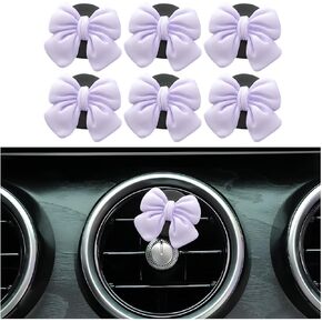 Mandark 6PCS Bow Car Air Vent Clip, Cute Girly Vehicle Air Conditioning Clip for Women and Girls, Aesthetic Automotive Interior Decoration Stuff Accessories, Universal for Most Cars (Red) in Kuwait