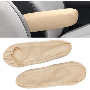 2PCS Car Front Seat Armrest Covers, Soft Elastic Fabric Auto Arm Rest Protector, Breathable Universal Front Seat Armrest Cover, Vehicle Accessories for Car, SUV, Truck (Black)