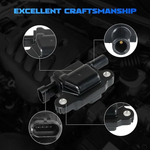 8 قطع من ملفات الإشعال UF743 + 8 قطع من شمعات الإشعال إيريديوم تناسب 2016-2018 CTS، 2015-2021 إسكاليد، 2014-2018 سيلفرادو 1500، حزمة ملف إشعال مربعة تحل محل OE 4344 in Kuwait