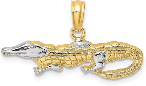 سحر التمساح ثنائي الأبعاد من الذهب عيار 14 قيراط من Lex & Lu in Kuwait