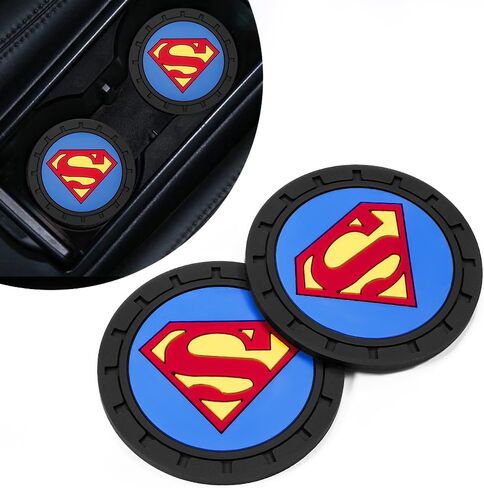 Thor's Hamer Car Cup Holder Coasters for Marvel Fans,Thor's Hamer Silicone Car Coasters for Cup Holder,2PCS Car Cup Mat for Cup Holder Interior Accessories in Saudi Arabia