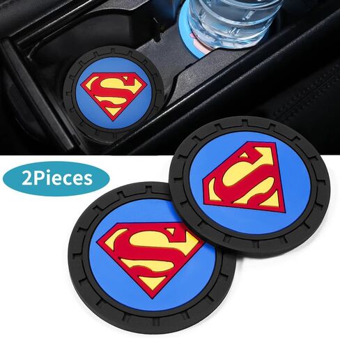 Thor's Hamer Car Cup Holder Coasters for Marvel Fans,Thor's Hamer Silicone Car Coasters for Cup Holder,2PCS Car Cup Mat for Cup Holder Interior Accessories in Saudi Arabia
