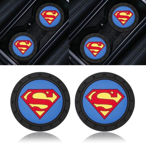 Thor's Hamer Car Cup Holder Coasters for Marvel Fans,Thor's Hamer Silicone Car Coasters for Cup Holder,2PCS Car Cup Mat for Cup Holder Interior Accessories in Saudi Arabia