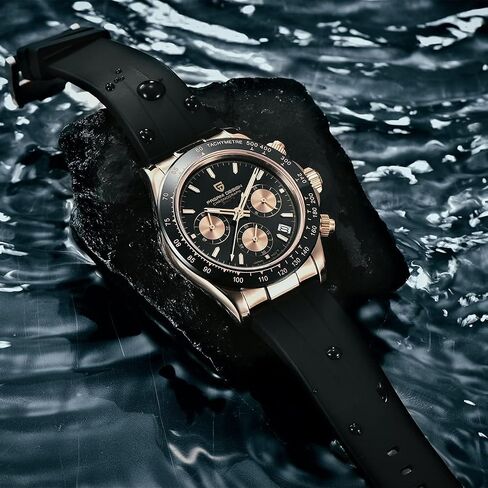CEYADG Pagani Design Watches for Men Daytona Homage Quartz Chronograph Watch Japan VK63 Movement Ceramic Bezel Screw Down Crown Waterproof Sport Rubber Strap Mens Watches in Kuwait