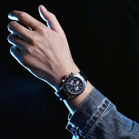 CEYADG Pagani Design Watches for Men Daytona Homage Quartz Chronograph Watch Japan VK63 Movement Ceramic Bezel Screw Down Crown Waterproof Sport Rubber Strap Mens Watches in Kuwait
