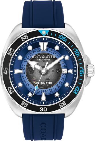 COACH Charter Men's Quartz Chronograph Watch, Silicone Strap, Water-Resistant up to 3ATM – Sporty and Stylish - Gift for Him, 44.5mm in Saudi Arabia
