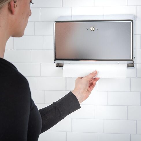 San Jamar T1900XC C-Fold/Multifold Commercial Towel Dispenser, 500 Multifold / 300 C-Fold Towel Capacity, Chrome in Saudi Arabia