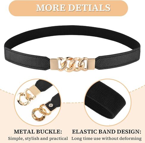 Women Elastic Skinny Belt, Stretchy Thin Belt Invisible Stretch Belts Ladies Waist Belt Waistband for Dress Jeans in Saudi Arabia