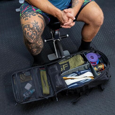 SERIOUS STEEL FITNESS Tactical Backpack and Gym Bag | 1000D Nylon Black Backpack in Kuwait