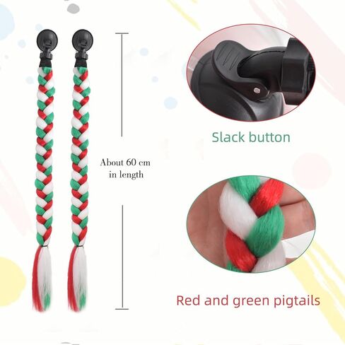 خوذة ضفيرة مع كوب شفط قابل للفصل خوذة دراجة نارية خوذة تزلج ذيل حصان دراجة خوذة ضفائر شعر لأي خوذات ديكورات 24 بوصة (الخوذة غير متضمنة) in Kuwait