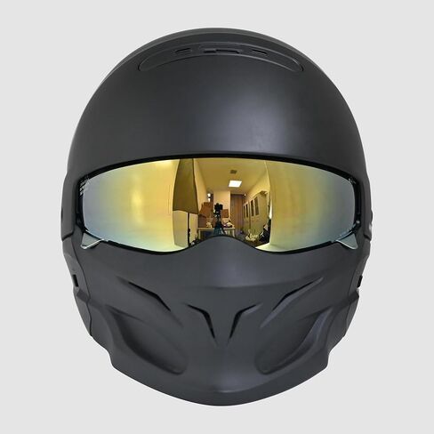 Compatible with EXO Covert Visor Replacement Motorcycle Helmet Visor Sun Protection Anti-Scratch, Universal(Revo Deep Red) in Kuwait