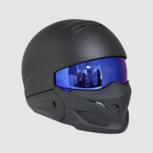 Compatible with EXO Covert Visor Replacement Motorcycle Helmet Visor Sun Protection Anti-Scratch, Universal(Revo Deep Red) in Kuwait
