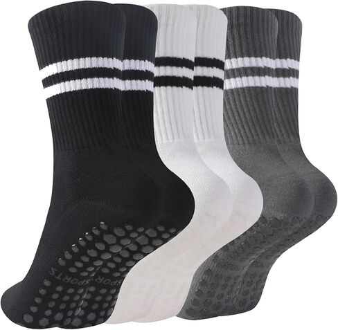 Pilates Socks with Grips for Women,Grippy Yoga Socks,Non Slip Ballet Barre Dance Gym Socks in Kuwait