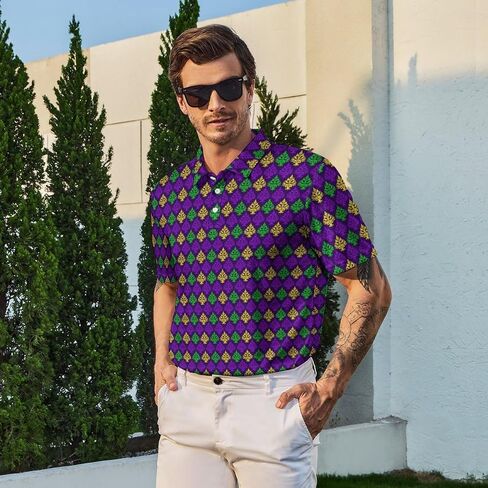 قميص جولف رجالي، قمصان بولو مضحكة، قمصان بولو جولف بأكمام قصيرة، قمصان مطبوعة هدايا in Kuwait