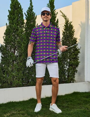 قميص جولف رجالي، قمصان بولو مضحكة، قمصان بولو جولف بأكمام قصيرة، قمصان مطبوعة هدايا in Kuwait