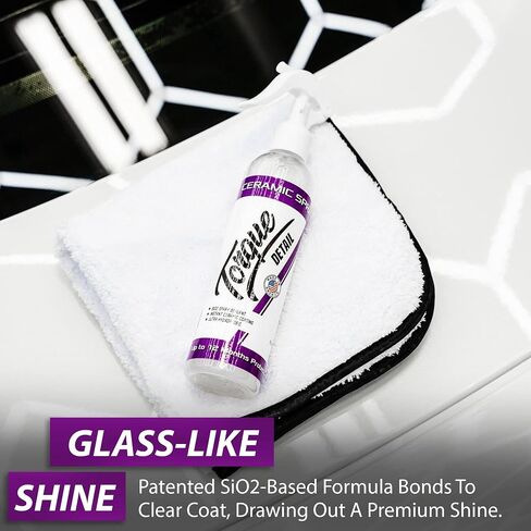 Torque Detail Ceramic Spray - Easy to Apply, Ceramic Coating Spray - Proprietary Silica Formula (Nano SiO2) Seals & Shields Car’s Clear Coat - Hydrophobic Protection & High-Gloss Shine (8 oz) in Kuwait