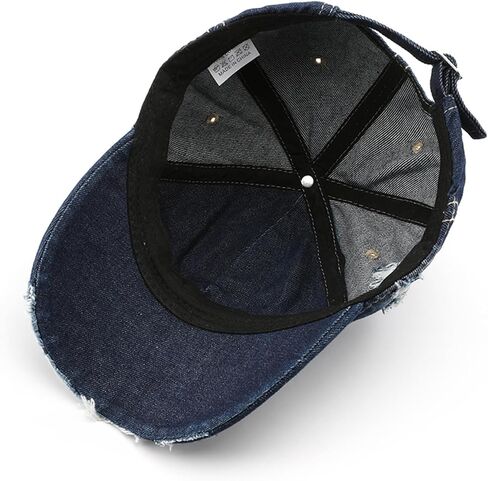 Trendy Washed Distressed Baseball Cap Vintage Cotton Canvas Unstructured Dad Hat Adjustable Headwear for Men Women in Kuwait