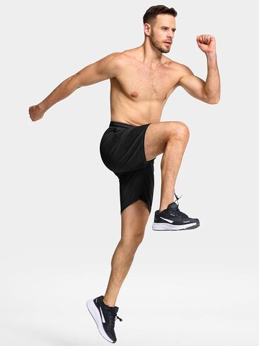 Mens Shorts 5 Pack Mesh Athletic Basketball 7 Inch Inseam Lightweight Drawstring Elastic Waist in Saudi Arabia