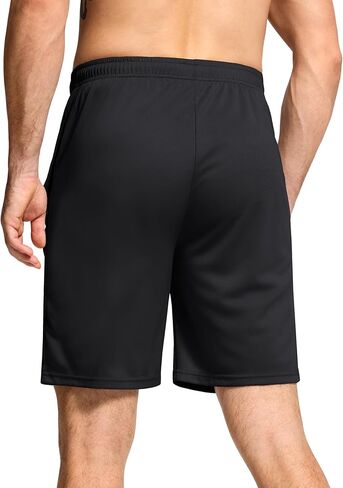 Mens Shorts 5 Pack Mesh Athletic Basketball 7 Inch Inseam Lightweight Drawstring Elastic Waist in Saudi Arabia
