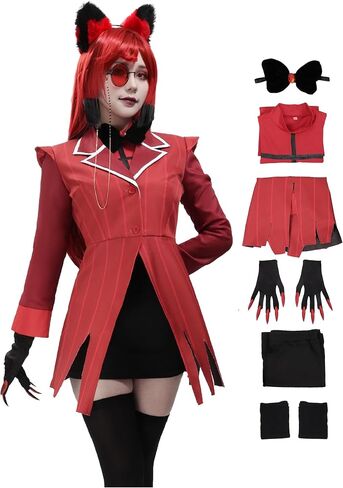 C-ZOFEK Women's Alastor Cosplay Costume Full Set Outfit for Christmas/Halloween Parties in Saudi Arabia