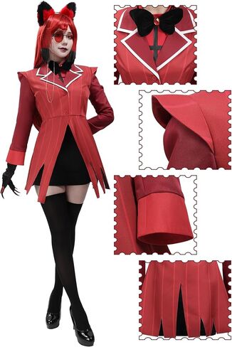C-ZOFEK Women's Alastor Cosplay Costume Full Set Outfit for Christmas/Halloween Parties in Saudi Arabia