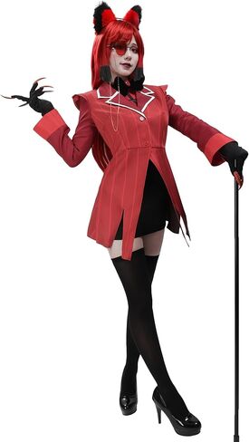 C-ZOFEK Women's Alastor Cosplay Costume Full Set Outfit for Christmas/Halloween Parties in Saudi Arabia