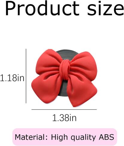Mandark 6PCS Bow Car Air Vent Clip, Cute Girly Vehicle Air Conditioning Clip for Women and Girls, Aesthetic Automotive Interior Decoration Stuff Accessories, Universal for Most Cars (Red) in Saudi Arabia