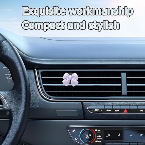 Mandark 6PCS Bow Car Air Vent Clip, Cute Girly Vehicle Air Conditioning Clip for Women and Girls, Aesthetic Automotive Interior Decoration Stuff Accessories, Universal for Most Cars (Red) in Kuwait