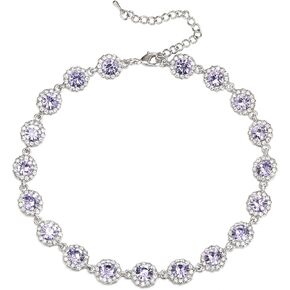 EleQueen Costume Crystal Choker Necklace for Women, Rhinsetone Necklace Prom Party Jewelry for Women