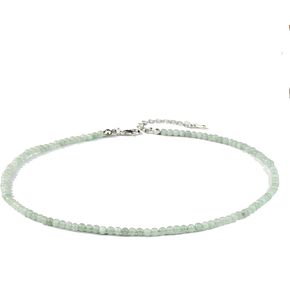 Natural Stone Beaded Necklace for Women Boho Colorful Beaded Choker Necklace Adjustable Handmade Bead Necklace Beach Necklace Summer Jewelry Gift for Women
