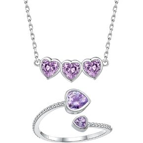 925 Sterlig Silver June Birthstone Ring Choker Necklace for Women & Girls