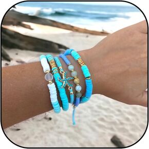 YANCHUN Shell Bracelets for Women Boho Layered Beaded Bracelets Seashell Bracelets Starfish Bracelets Summer Beach Bracelets Jewelry Accessories